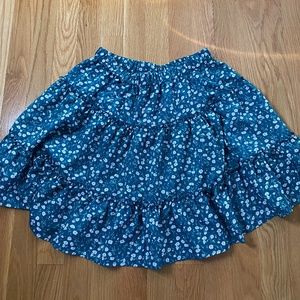 SHEIN green flower flowy skirt